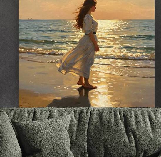 Lonely Girl on the Beach by Alex Mir