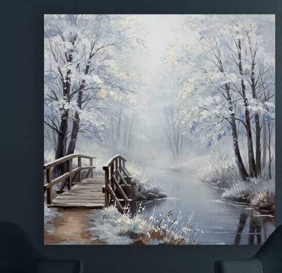 Misty winter day by the stream by Alex Mir