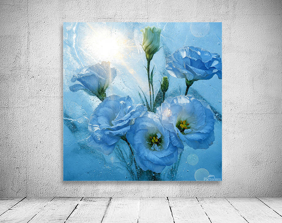 Ice Lisianthus Wall Preview