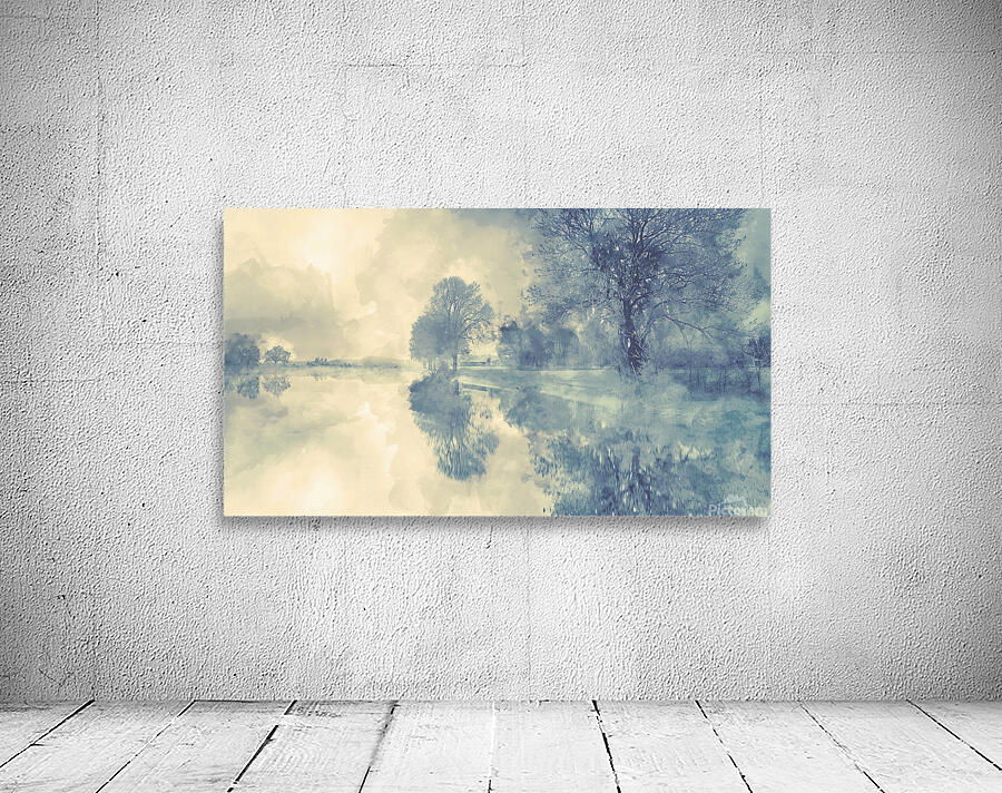 Misty Winter Landscape Wall Preview