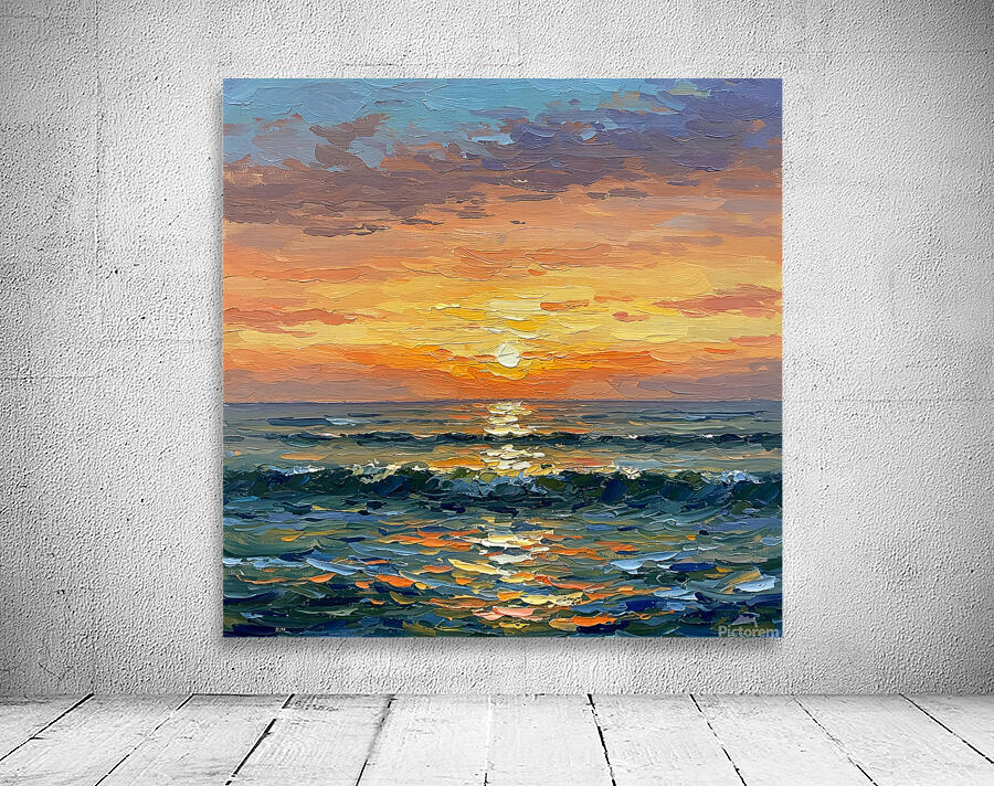 Sunset over the Ocean Wall Preview