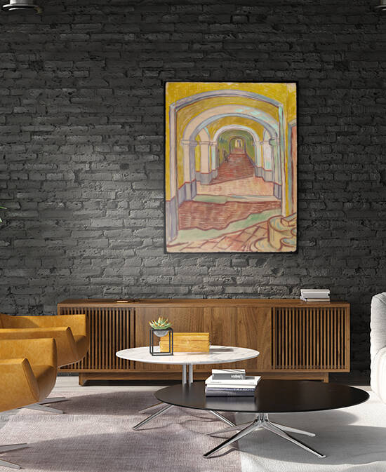 Corridor in the Asylum   September 1889 Vincent van Gogh Dutch by RJ Designs