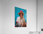 Lady in White With Cigar Impression acrylique