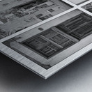 Doors in Black and White Metal print