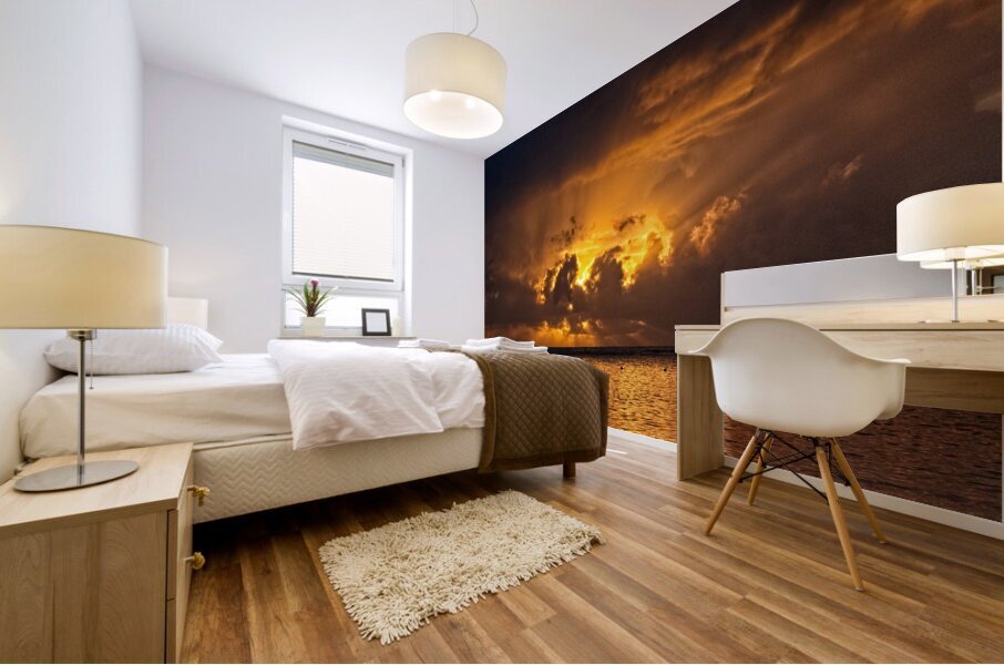 Golden Tempest Impression murale