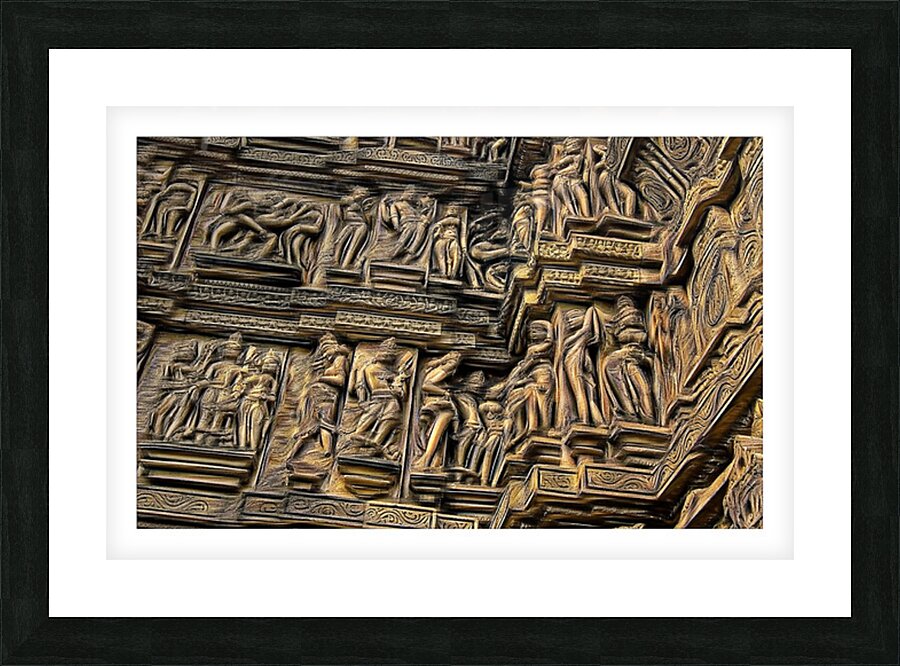 Sacred Carvings Picture Frame print