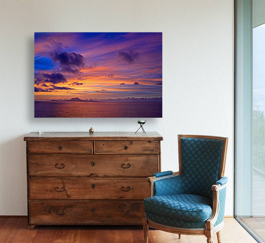Pastel Skies Over Distant Shores Reproduction