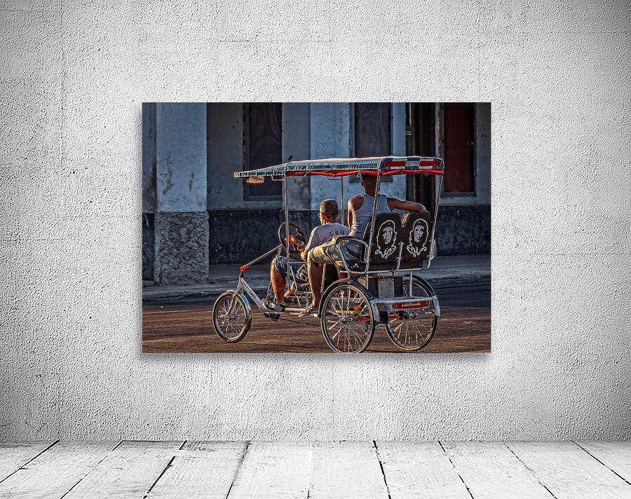 Bicycle Taxi at Golden Hour Wall Preview