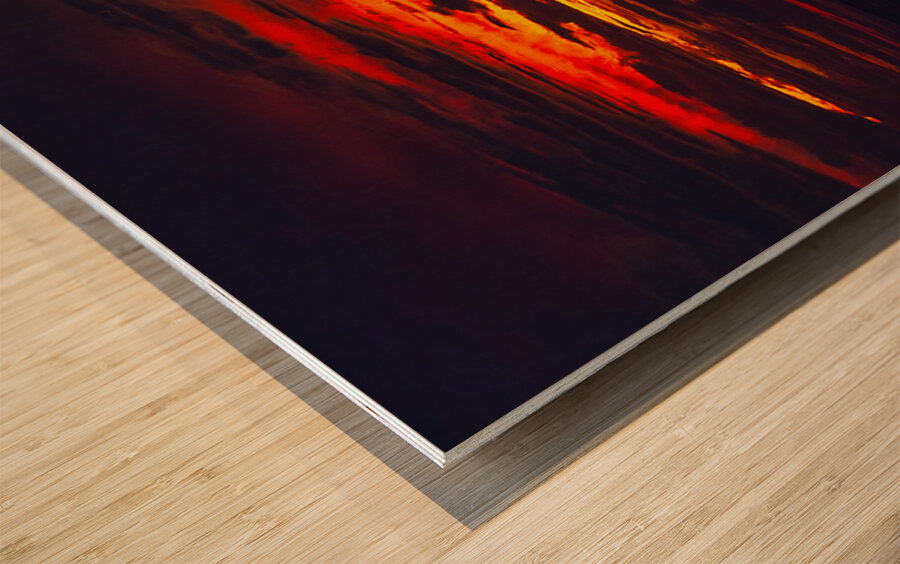 Inferno on the Water Impression sur bois