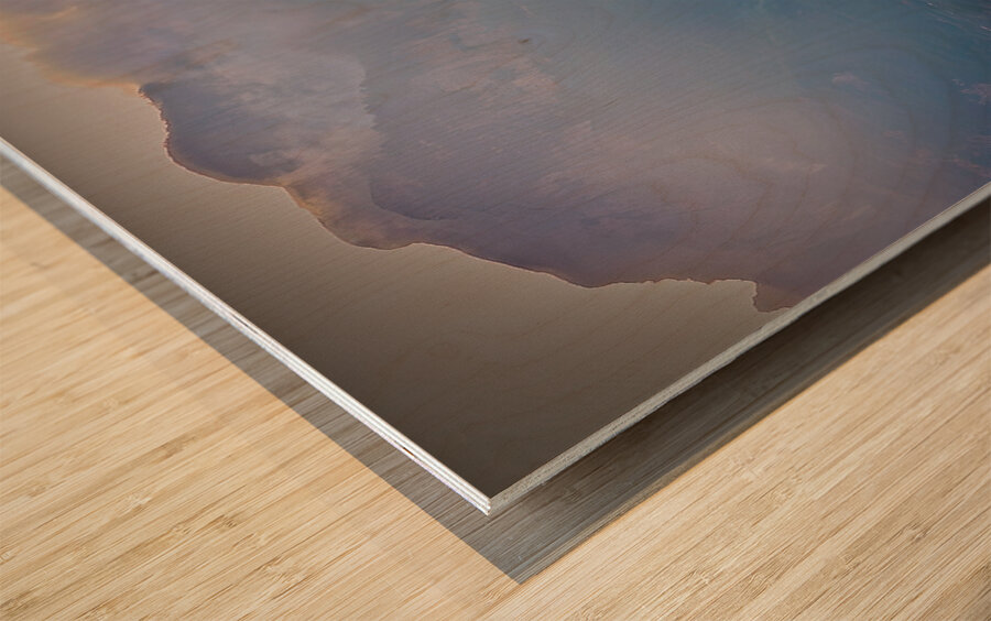 Village in the Clouds Impression sur bois