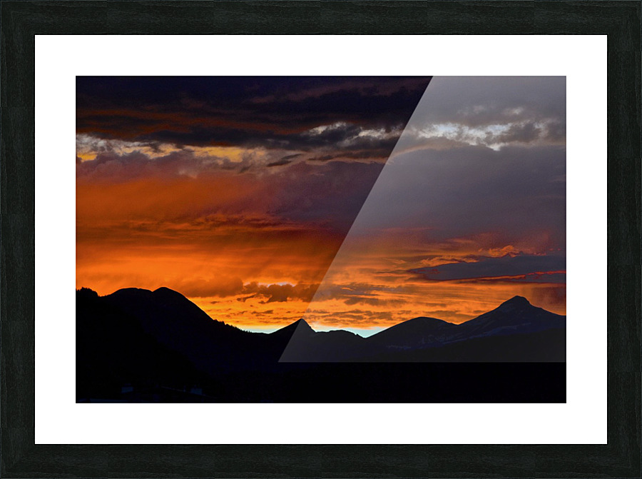 Sunset Silhouette Picture Frame print