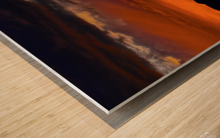 Sunset Silhouette Wood print