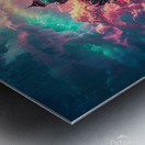  Emerald Tempest: Waves Beneath a Crimson Sky Metal print