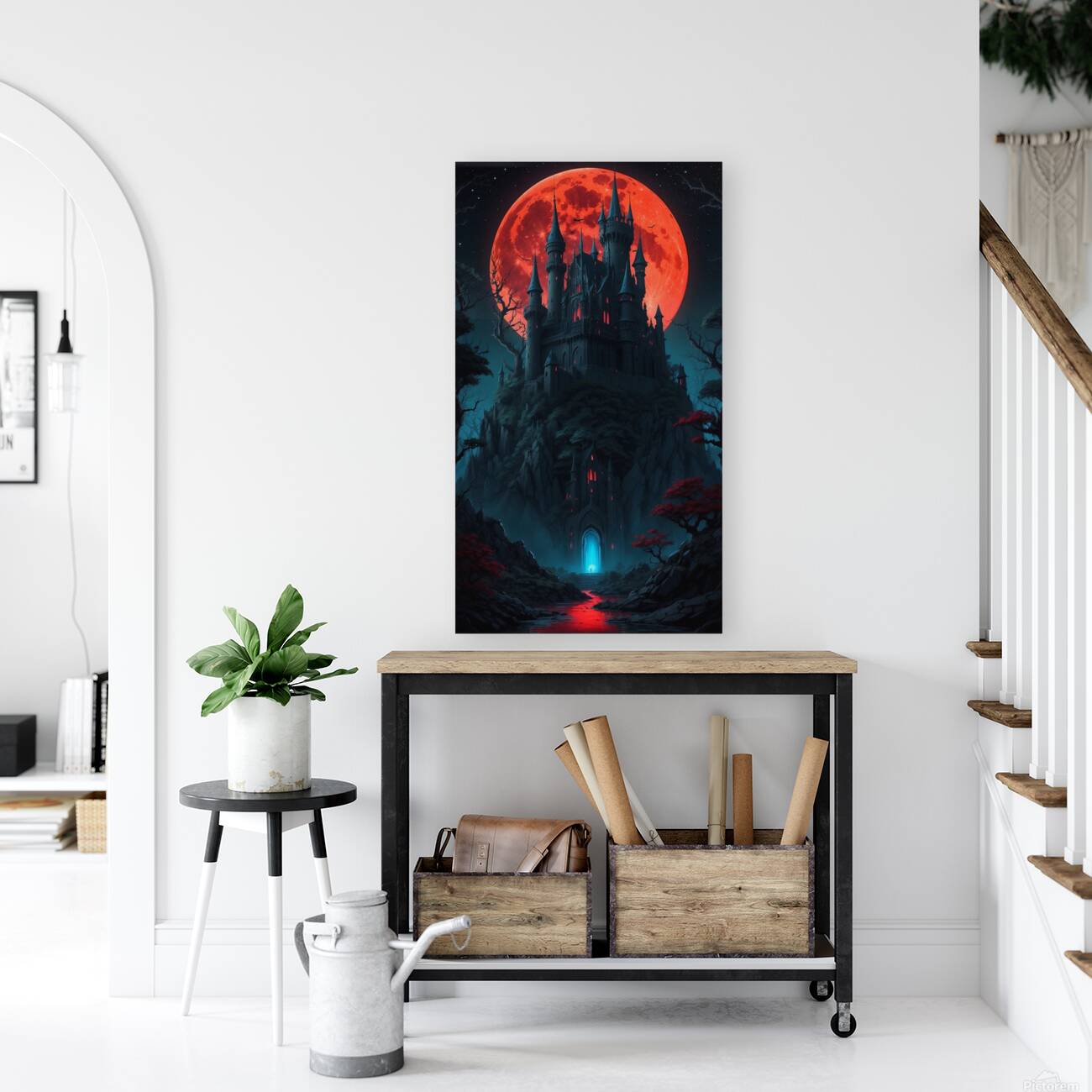 Enchanted Shadows of the Gothic Castle Reproduction