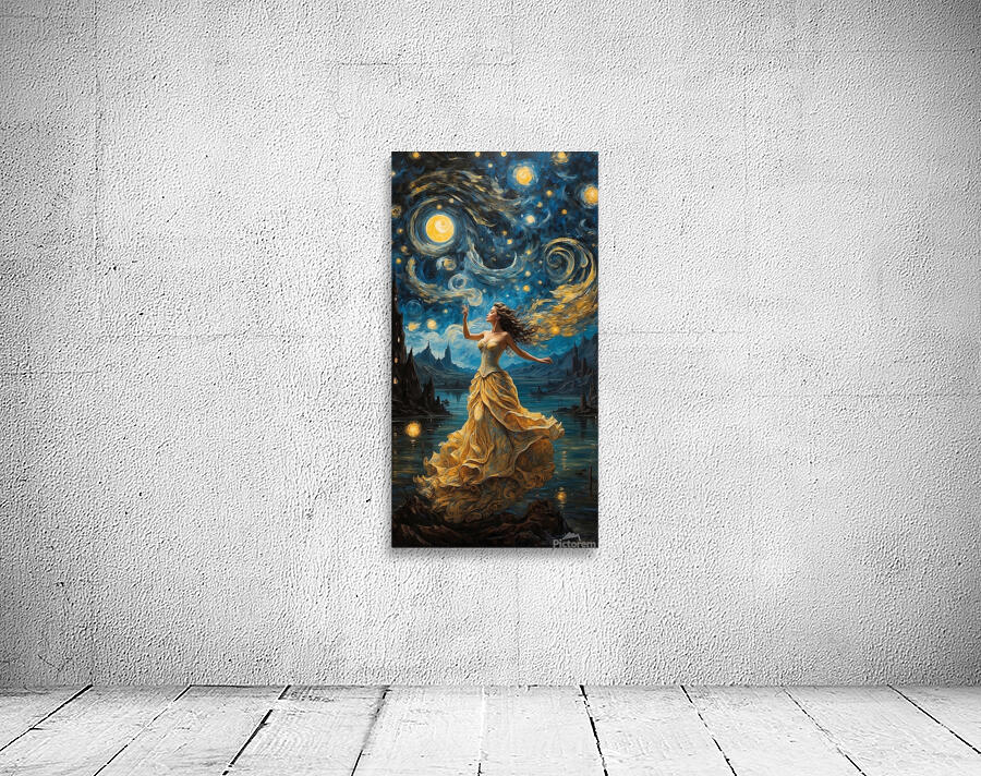 Celestial Reverie: A Cosmic Dance of Dreams Wall Preview