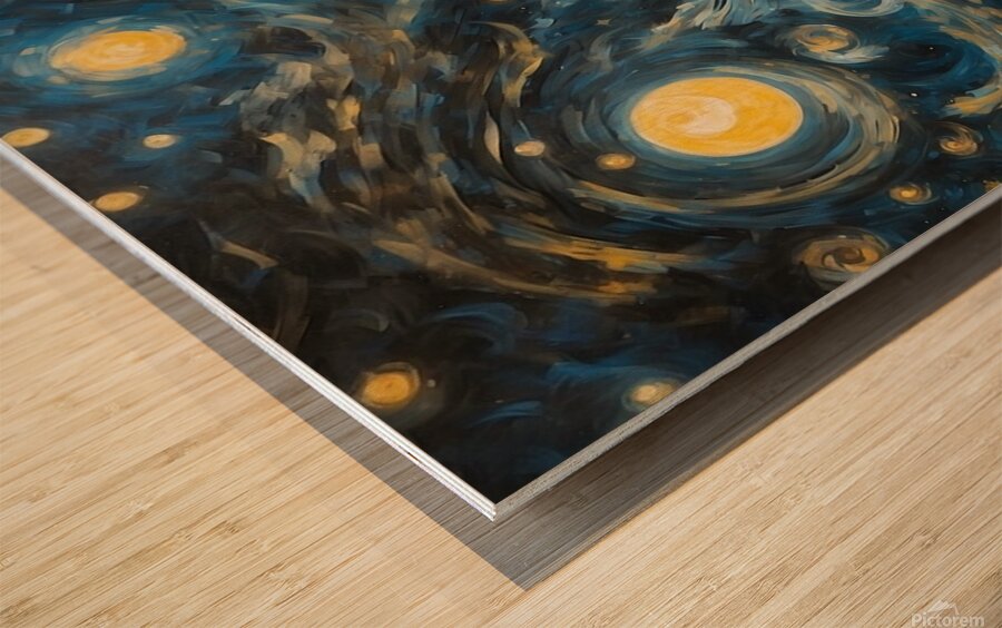 Celestial Reverie: A Cosmic Dance of Dreams Wood print