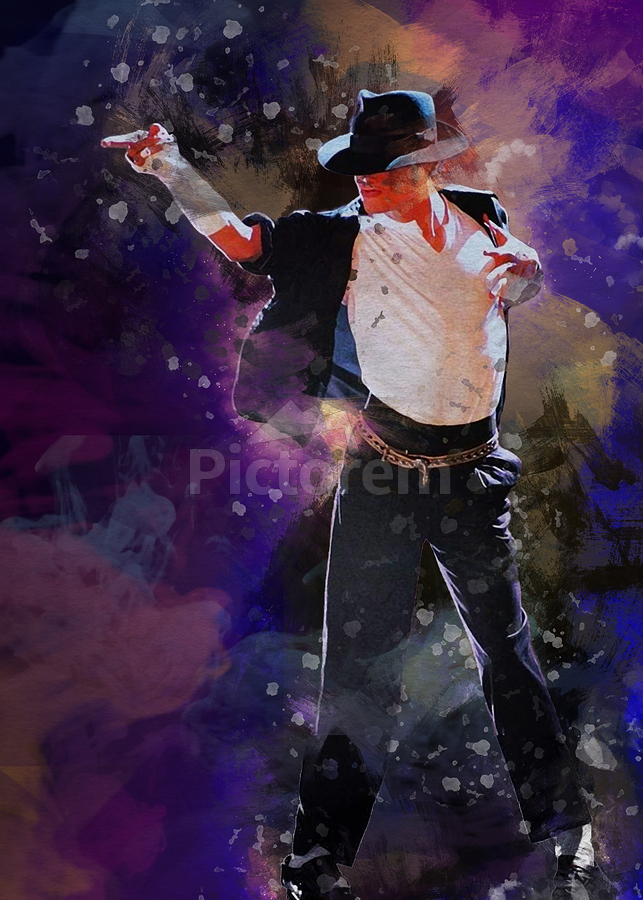 Michael Jackson Stage Performance by Tonny Fajar Wall Art