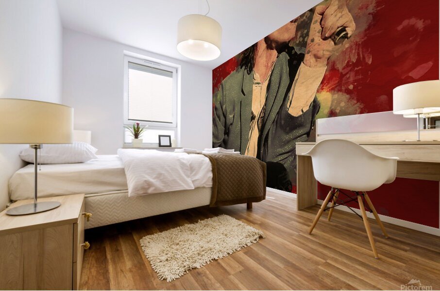 mick Jagger  on stage Mural print
