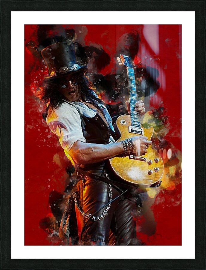 Slash Guitar Picture Frame print