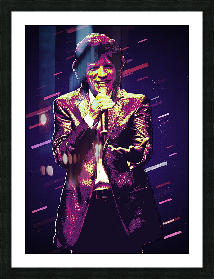 Mick Jagger vintage Picture Frame print