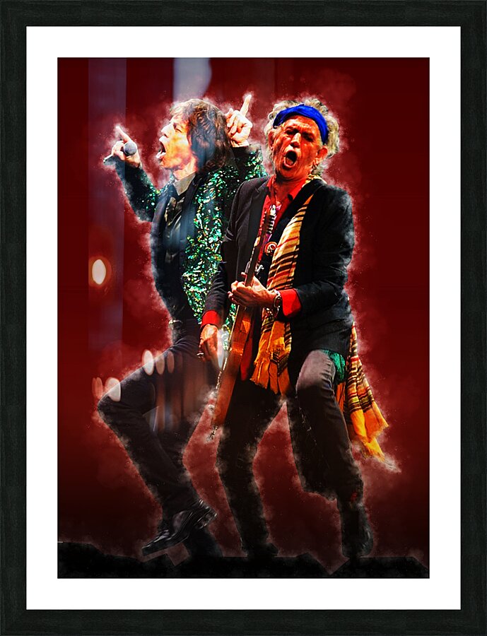 Mick Jagger & Keith Richards Picture Frame print