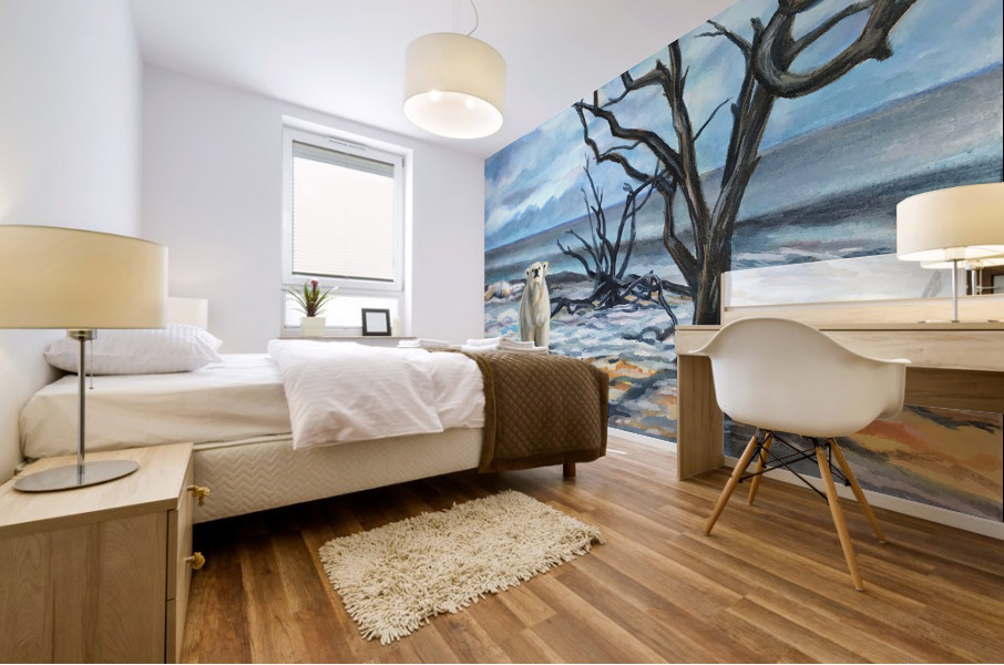 Polar Bear Beach Mural print