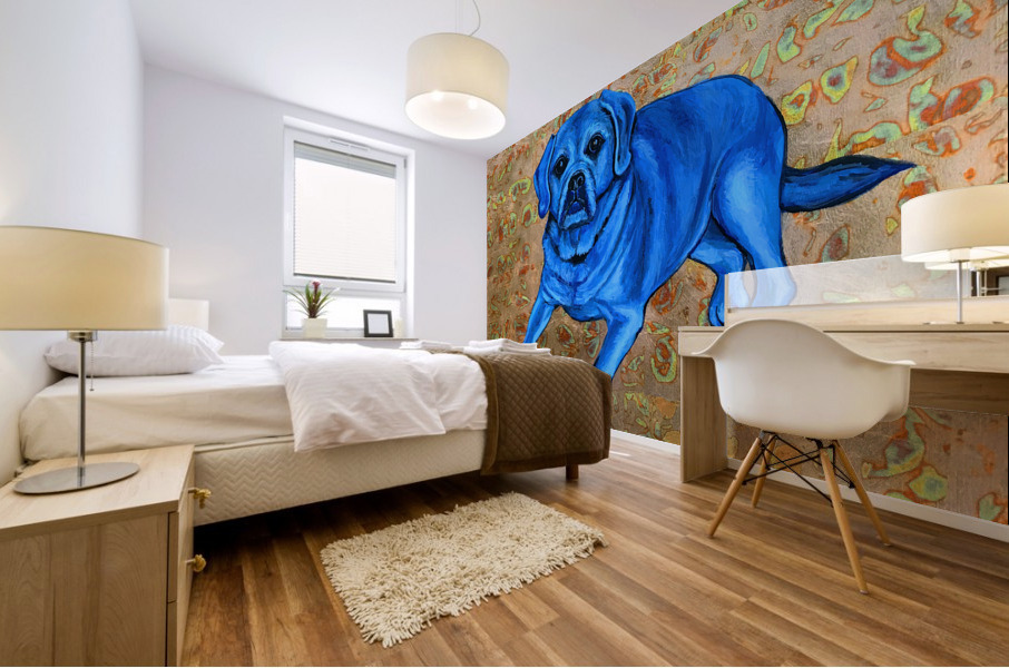 Blue Gracie Mural print