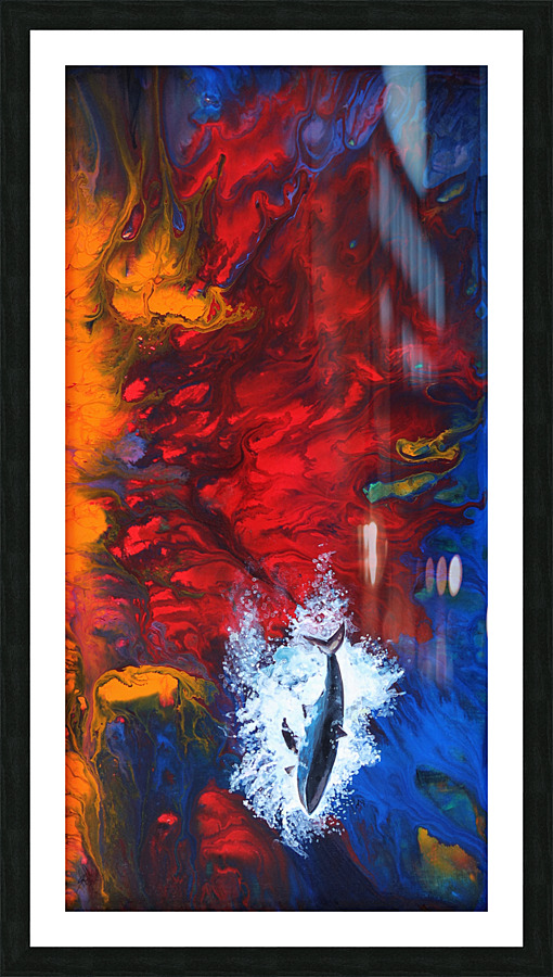The Last Shark Picture Frame print