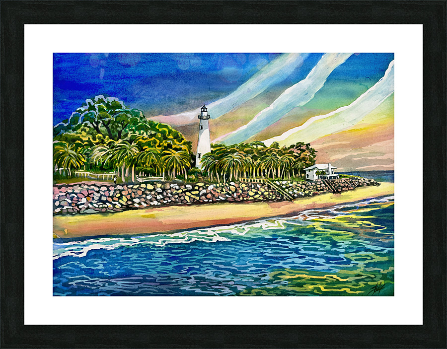 St. Simons Lighthouse Picture Frame print