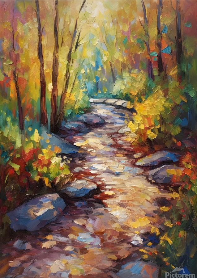 Sun-Kissed Path: Glacier Gorge Journey by Chris Rutledge Wall Art