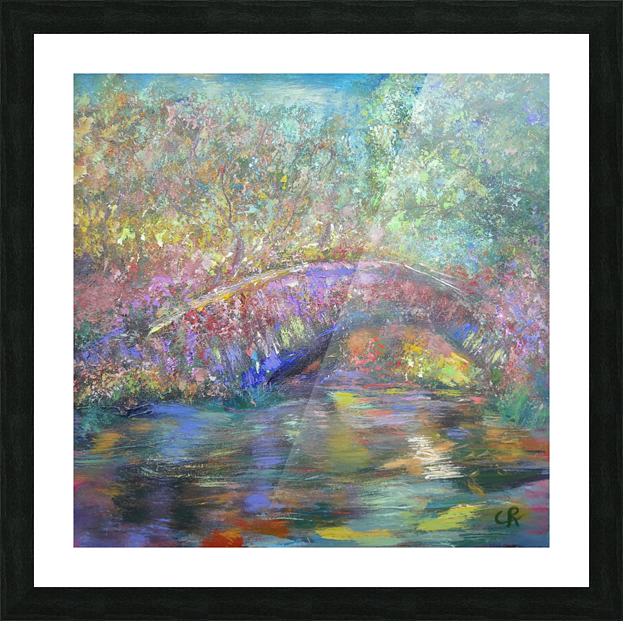Boulder Creek Path Bridge Picture Frame print