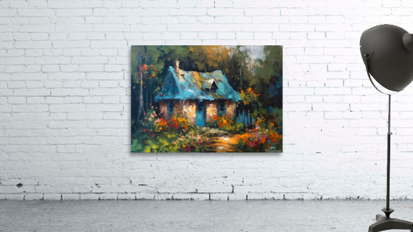 Secluded Blue Cottage Wall Preview