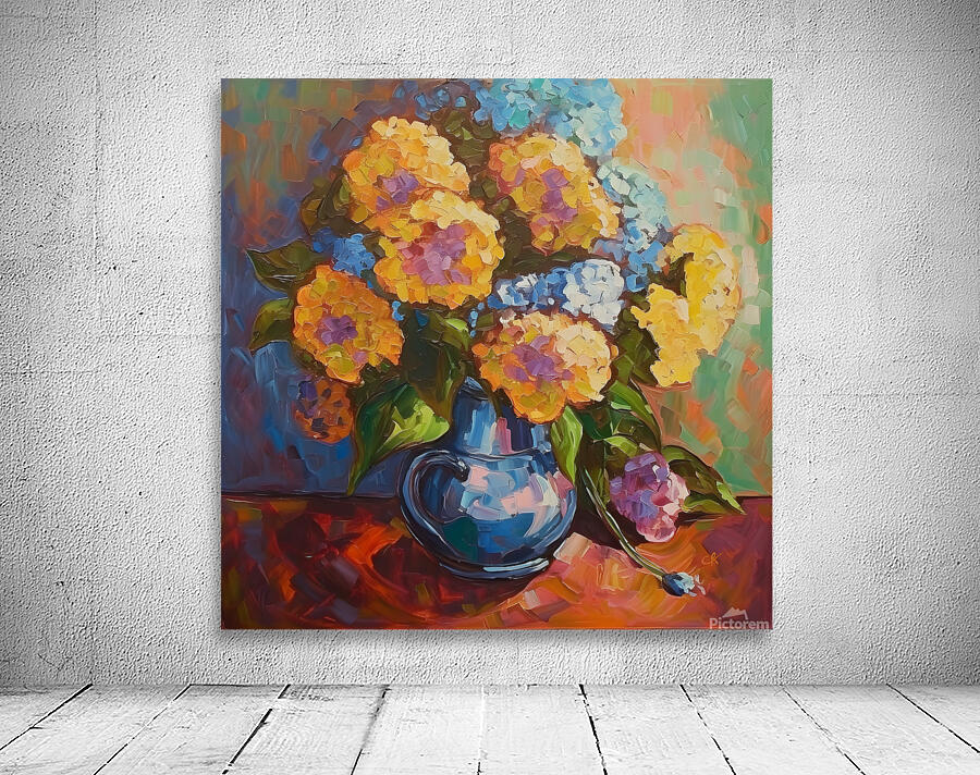 Vibrant Hydrangeas Wall Preview