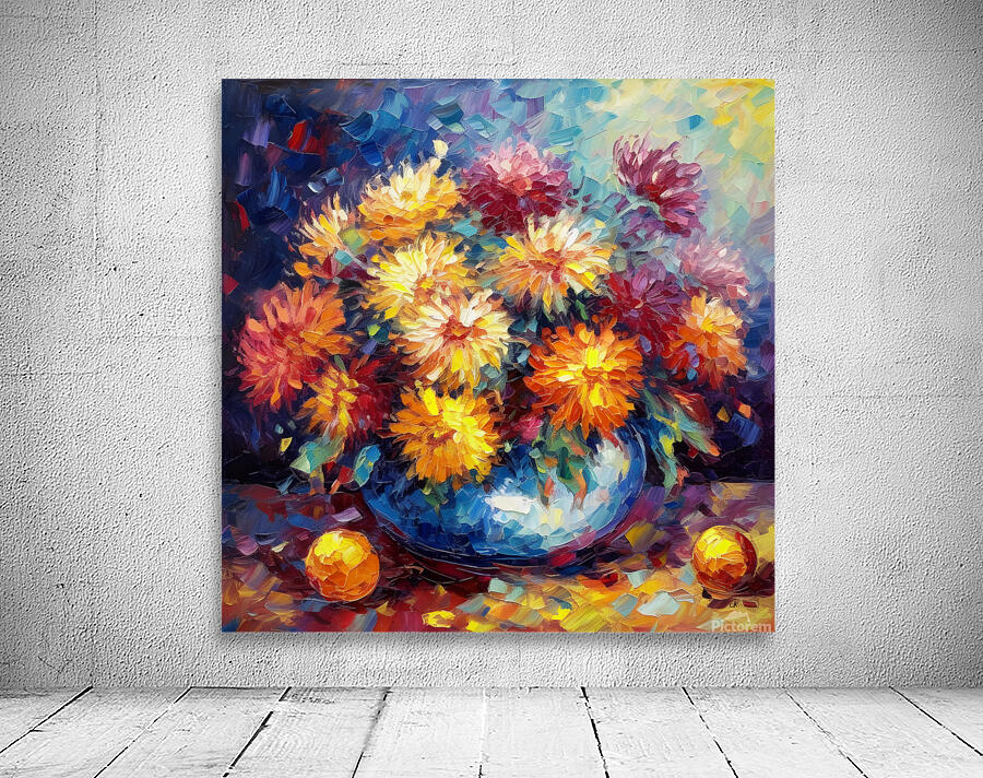 “Chrysanthemum Brilliance” Wall Preview