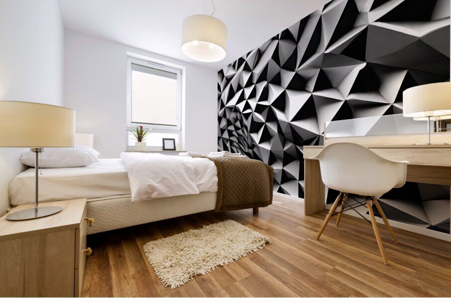 Cubed stacks Mural print