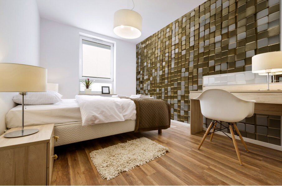 Gold block Mural print