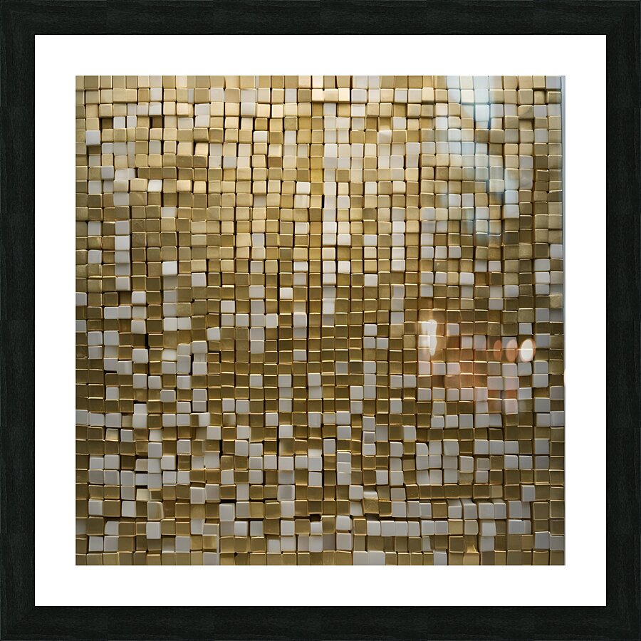 Gold block Picture Frame print