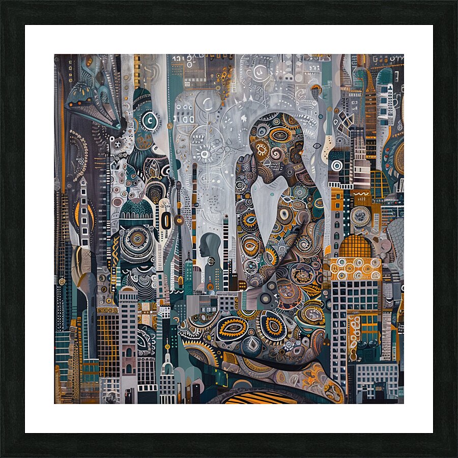 001 AI12 001 AI1 Emotion of vibrantly patterned c Picture Frame print