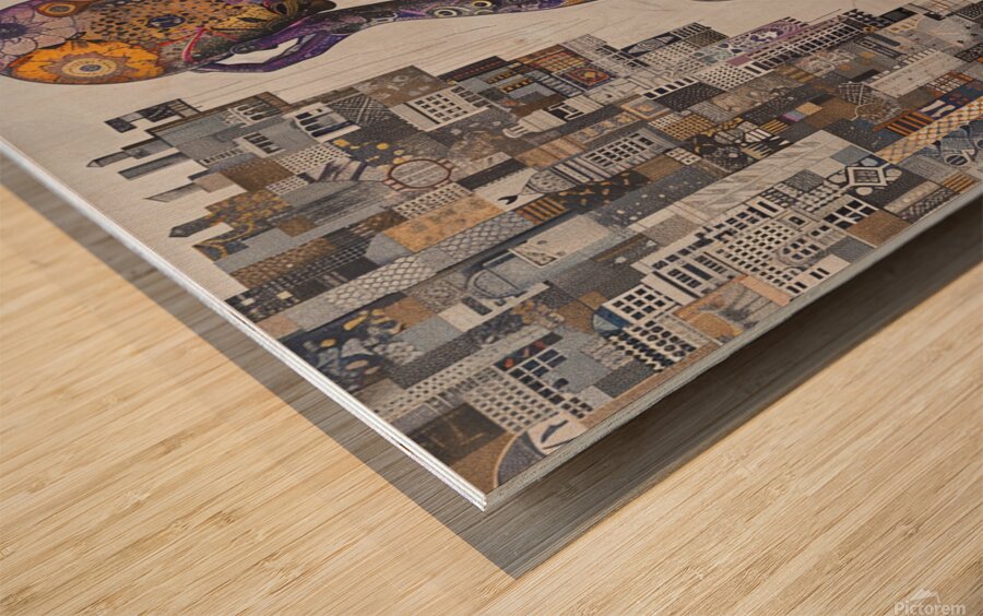 001 AI11 001 AI1 Emotion of vibrantly patterned c Wood print