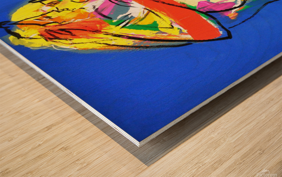 Salto quantico Wood print