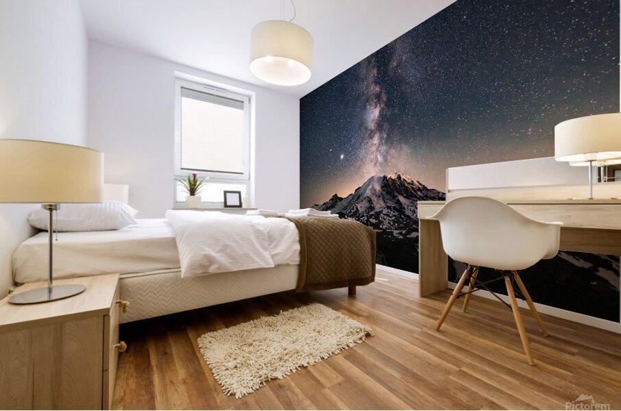 Eruption at Mt. Rainier Mural print