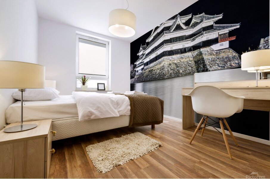 Matsumoto Castle at Night 1 Mural print