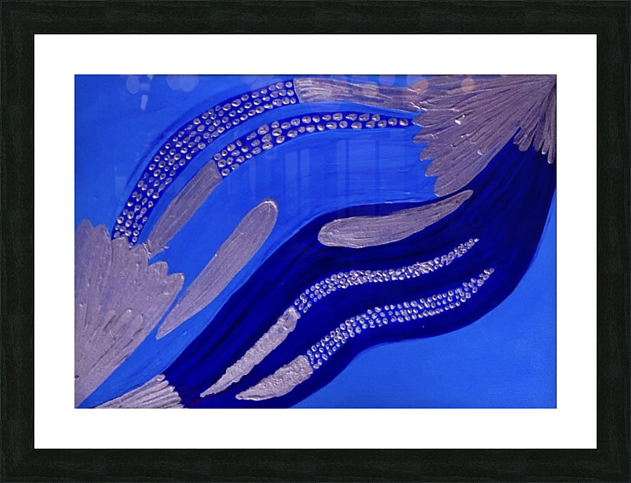 Blue Abstract  Picture Frame print