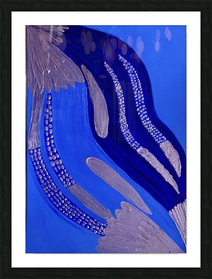 Blue Abstract  Picture Frame print