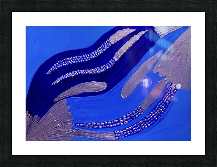 Blue Abstract Picture Frame print