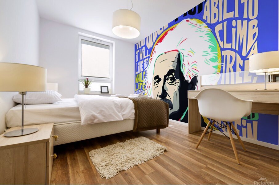 albert einstein Mural print