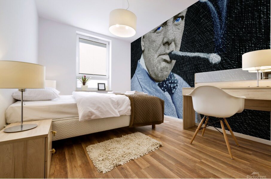 Winston Churcill Mural print