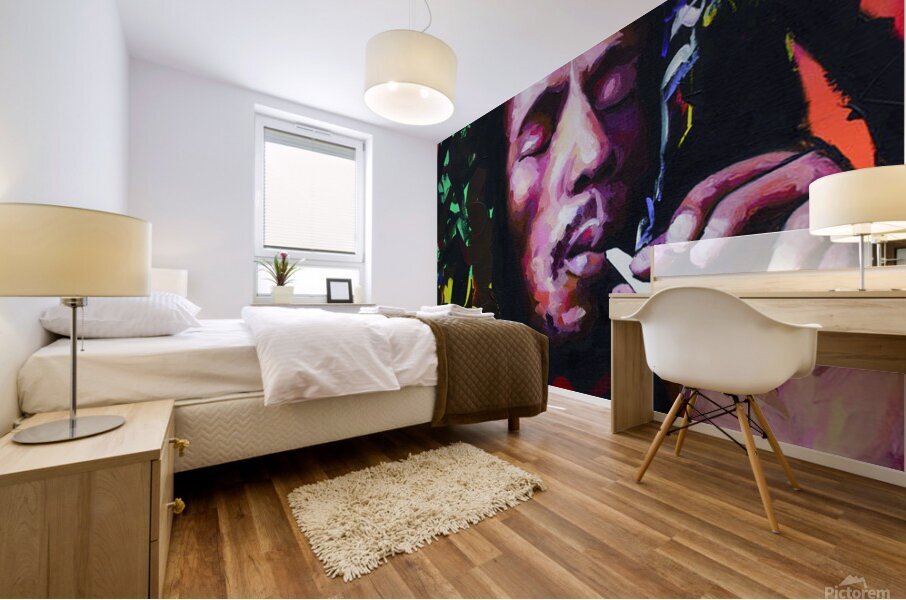 bob marley Mural print