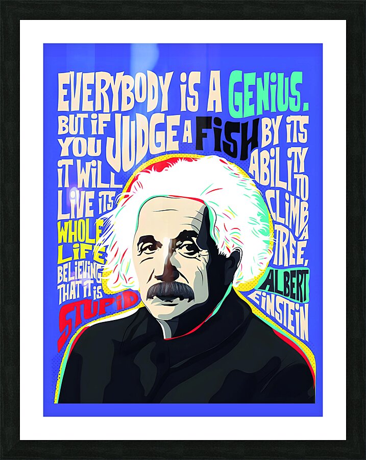 albert einstein Picture Frame print