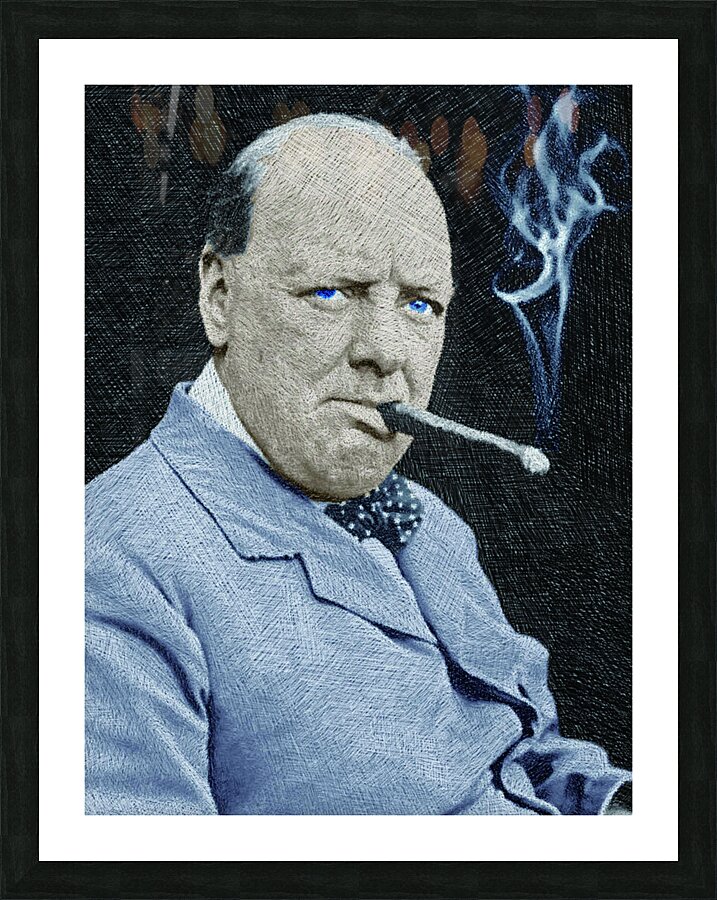 Winston Churcill Picture Frame print